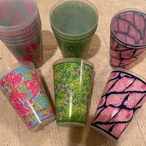 Lilly Pulitzer 5” plastic drinkware cups